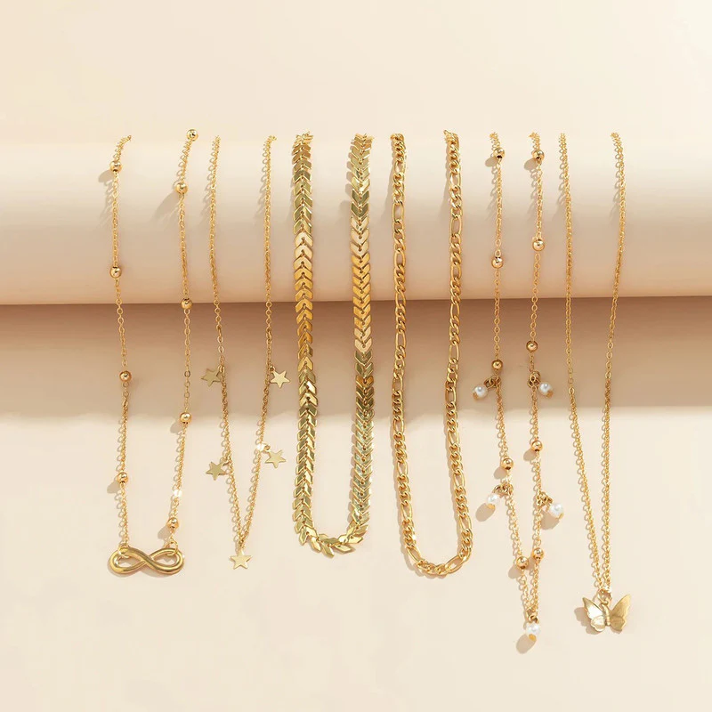 Gold-Plated Six-Layered Chain Set