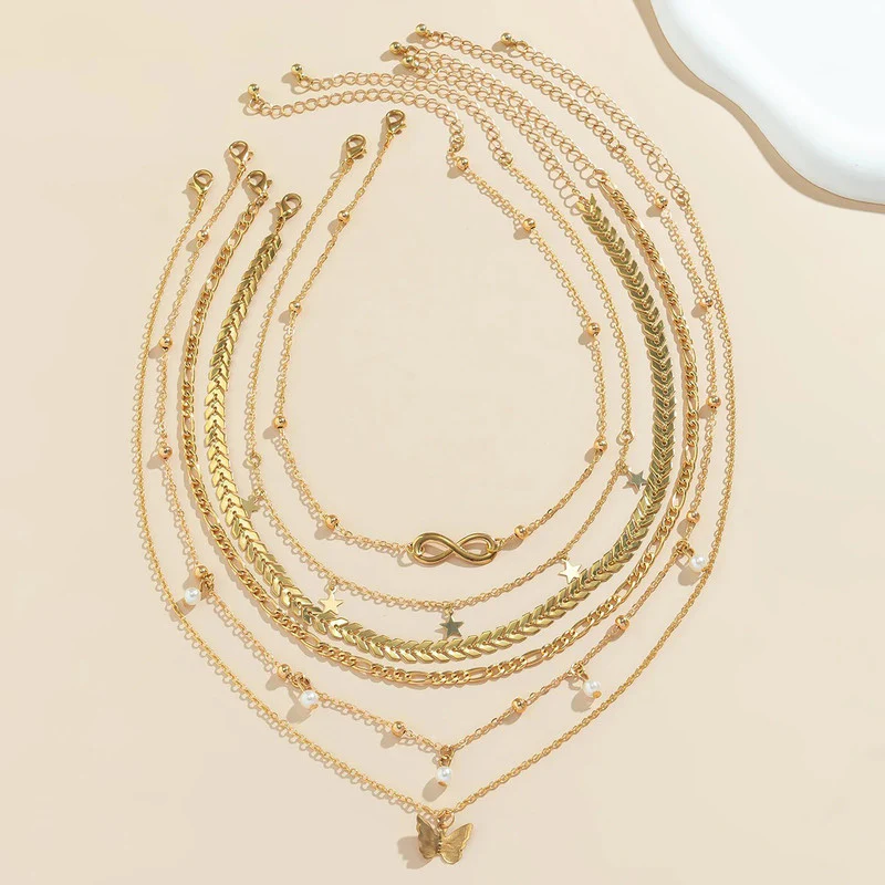 Gold-Plated Six-Layered Chain Set