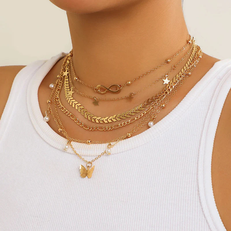 Gold-Plated Six-Layered Chain Set