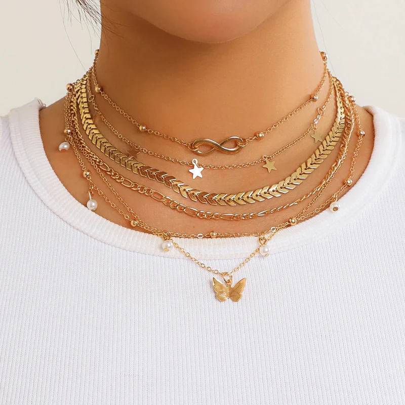 Gold-Plated Six-Layered Chain Set