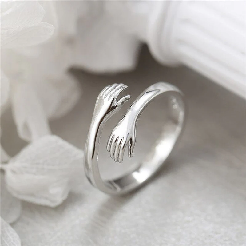 Amazing Heart Design Silver Plated Adjustable Ring For Women
